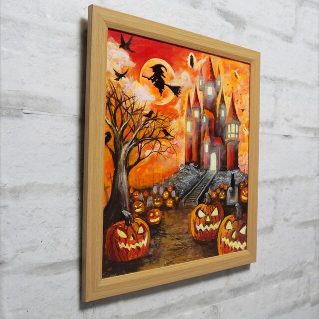 油絵【ハロウィン】 | iichi 日々の暮らしを心地よくするハンドメイド