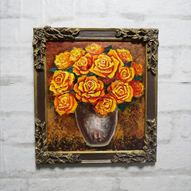 油絵 【黄色い薔薇】 | iichi 日々の暮らしを心地よくするハンドメイド 油絵 【黄色い薔薇】 | iichi 日々の暮らしを心地よくするハンドメイド