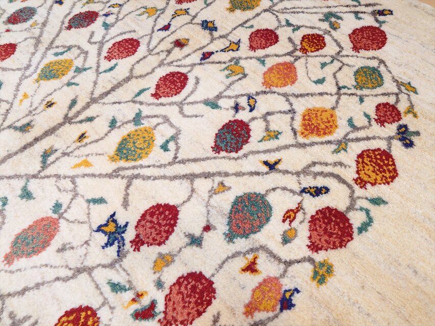 ペルシャ ギャッベ リビング ラグ 197x155cm ザクロの木