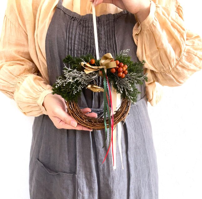 【冬の森のリース】　S　バード