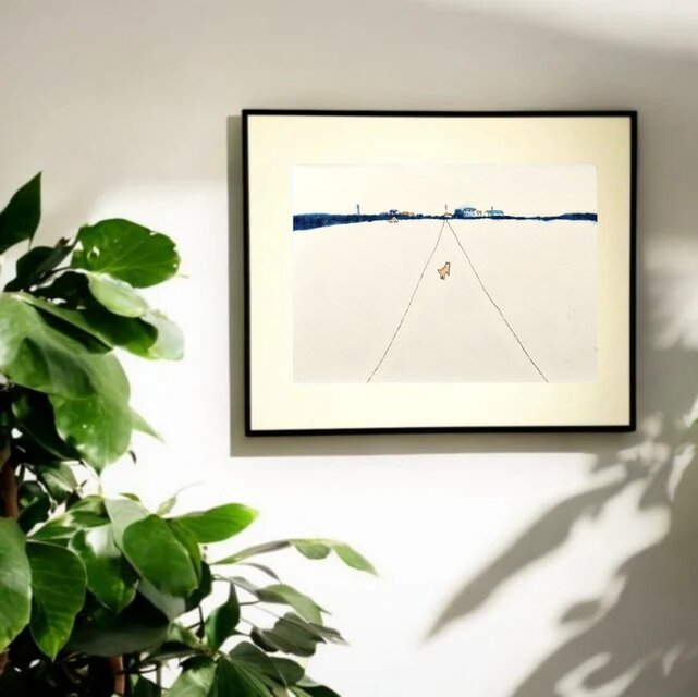 一点物｜風景画｜原画「家に帰る」※額縁入り（太子サイズ） | iichi