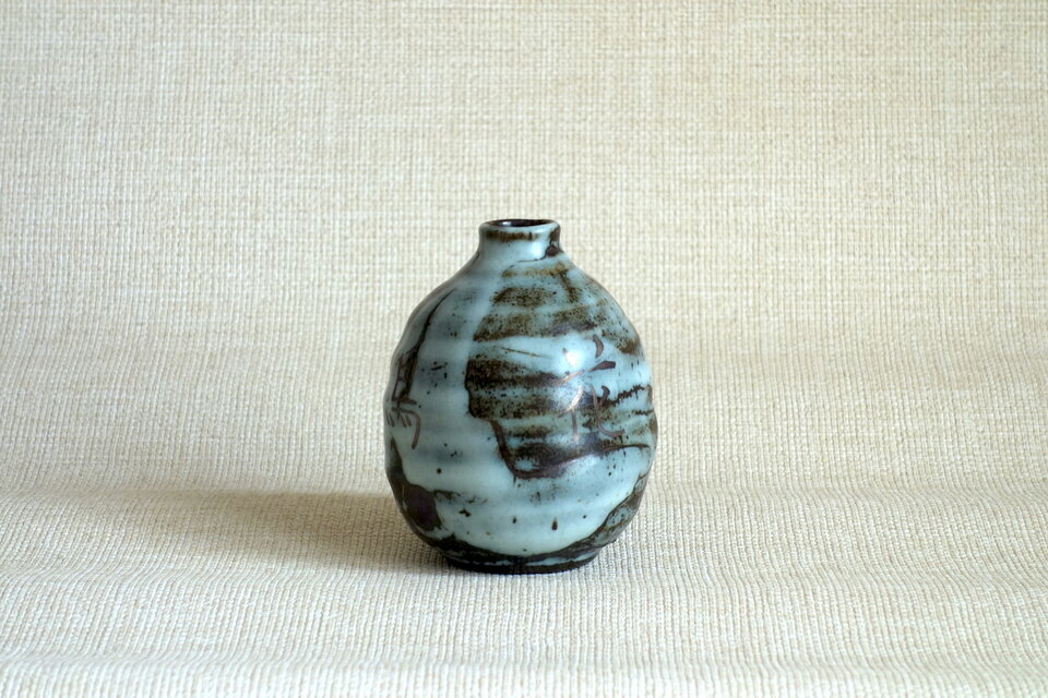 花器（銀彩 花鳥風月)