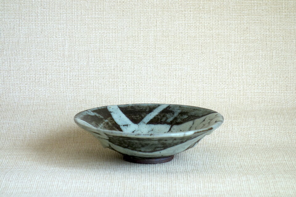 鉢（流れ釉b）