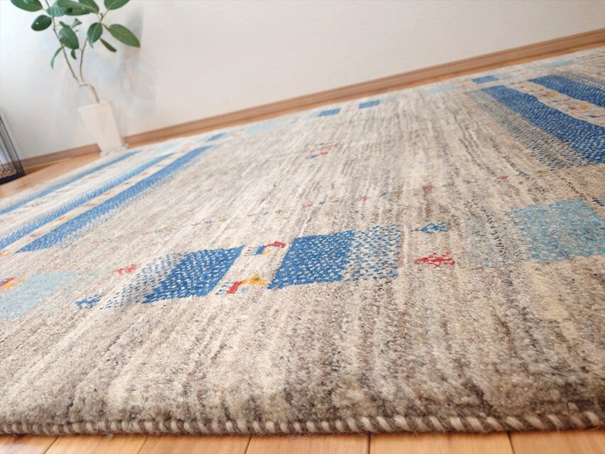 ペルシャ ギャッベ リビング ラグ 247x170㎝ グレー RJ6749 | iichi