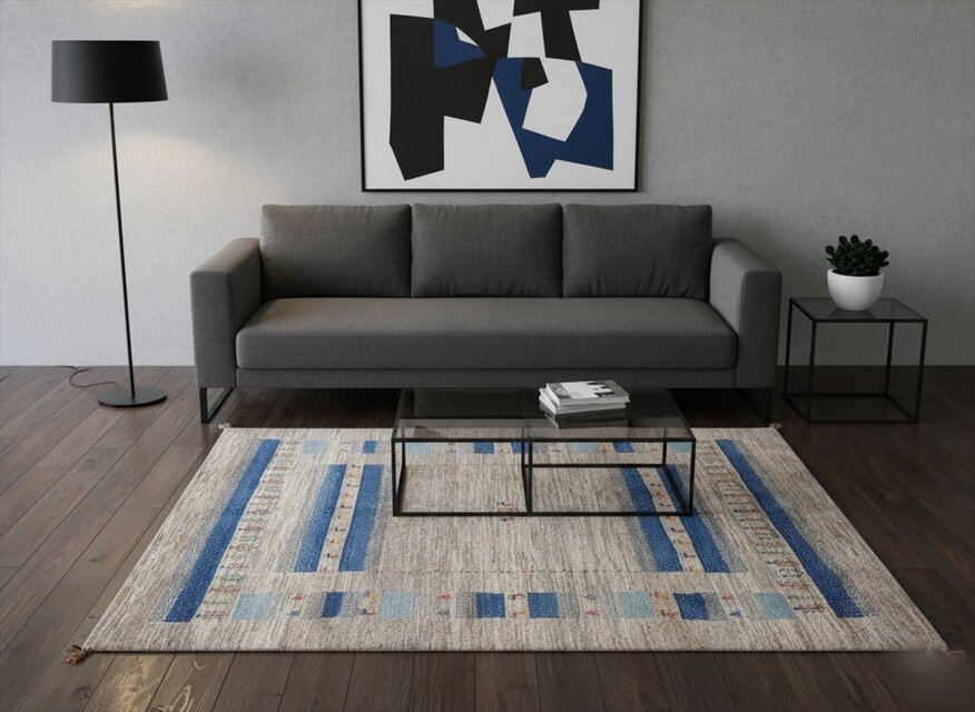 ペルシャ　ギャッベ　リビング　ラグ　197cmx156cm クリーニング済 ペルシャ ギャッベ リビング ラグ 197cmx156cm クリーニング済