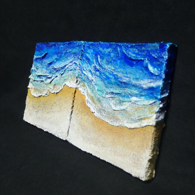 油絵 油彩 油彩画 絵 絵画 【海と波】 | iichi 日々の暮らしを心地よく