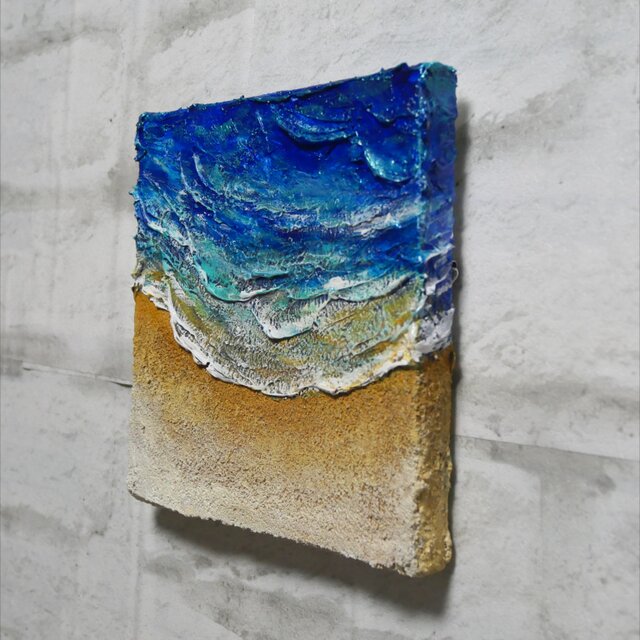 油絵 油彩 油彩画 絵 絵画 【海と波】 | iichi 日々の暮らしを心地よく