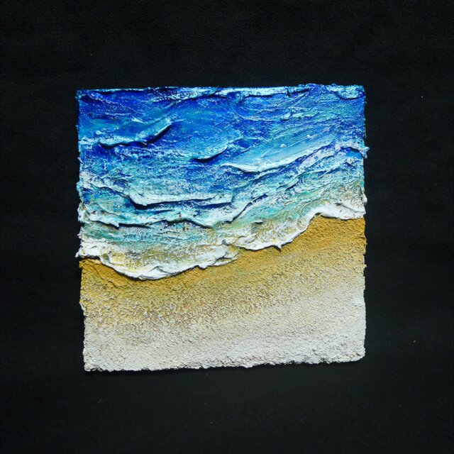 油絵 油彩 油彩画 絵 絵画 【海と波】 | iichi 日々の暮らしを心地よく