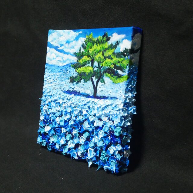 油絵 絵画 アートパネル【青いネモフィラの丘】 油絵 絵画 アートパネル【ネモフィラの丘】 | HIROSHI1990