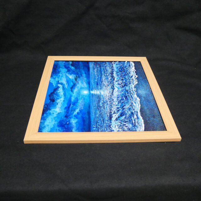 油絵 【水平線に沈む満月】 | iichi 日々の暮らしを心地よくする