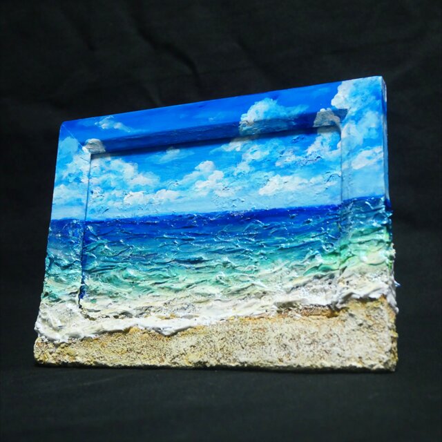 油絵 【夏の海】ミニ絵画 | iichi 日々の暮らしを心地よくする