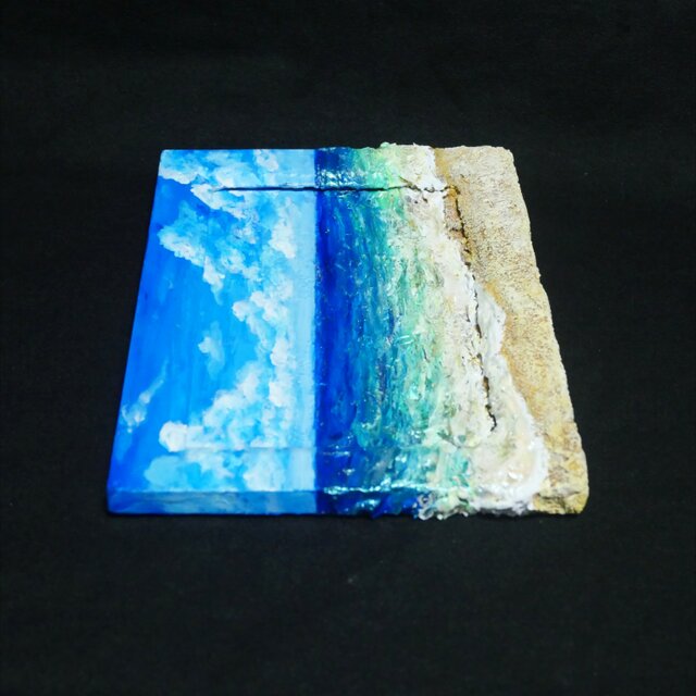 油絵 【夏の海】ミニ絵画 | iichi 日々の暮らしを心地よくする