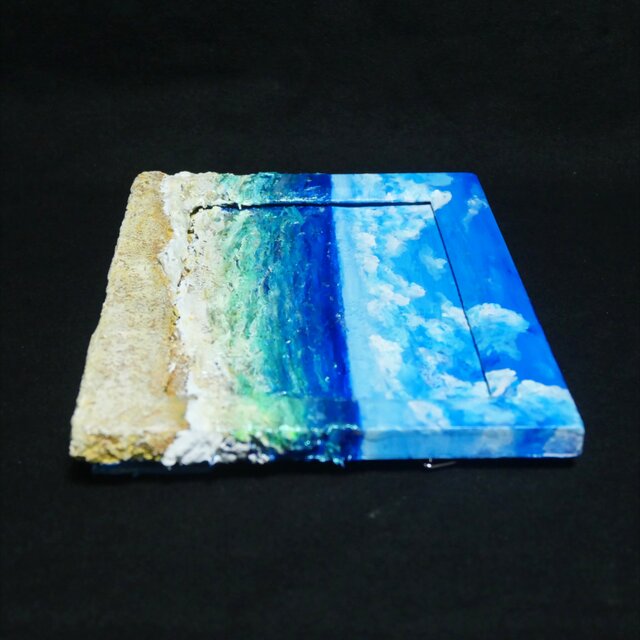 油絵 【夏の海】ミニ絵画 | iichi 日々の暮らしを心地よくする