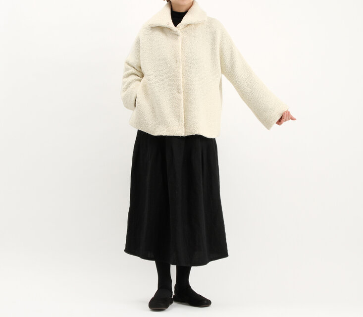 #521ハーフコート(オフ白)