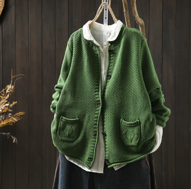 新作｜ ニットカーディガン 長袖 わせやすい秋
