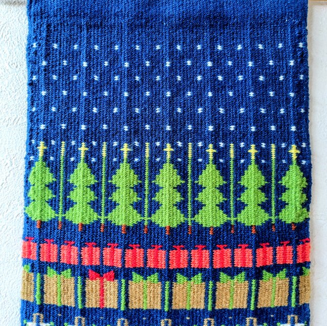 北欧手織りクリスマスタペストリー（Christmas Night) | iichi 日々の