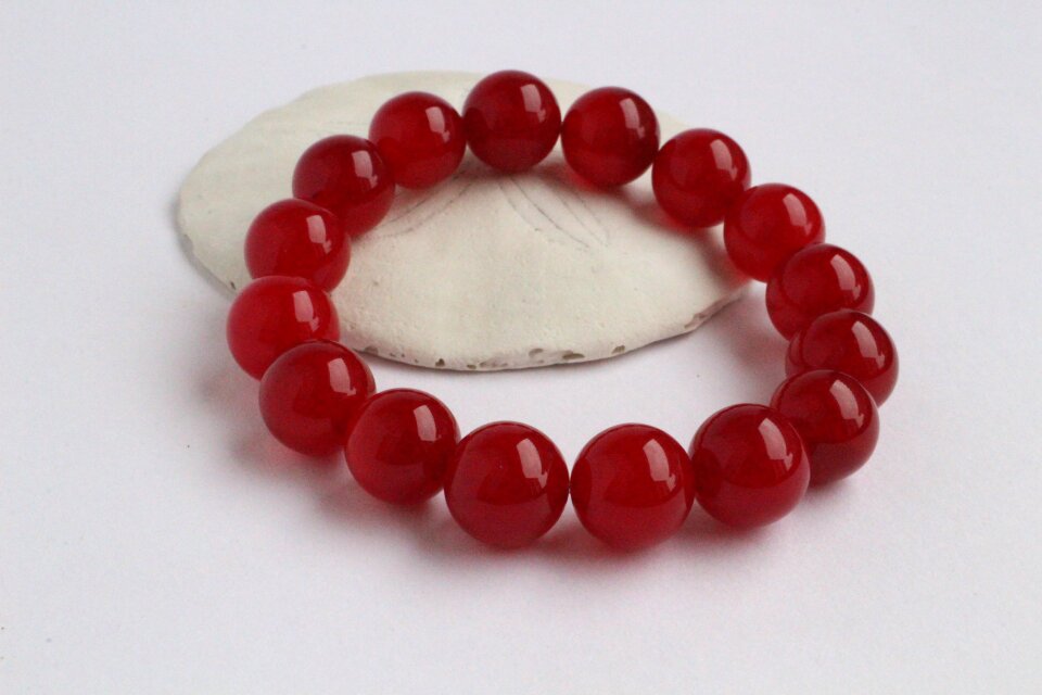 大きな チェリーカルセドニー 　ブレスレット