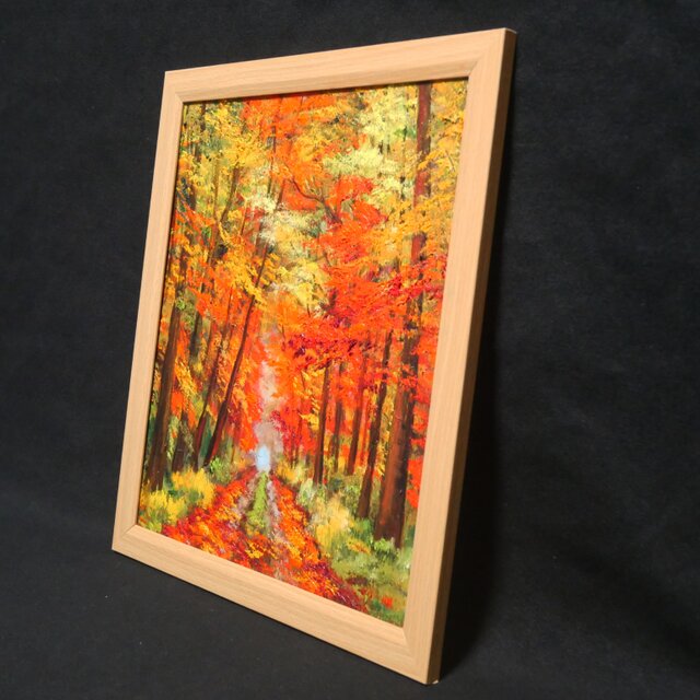油絵【紅葉の回廊】 | iichi 日々の暮らしを心地よくするハンドメイド