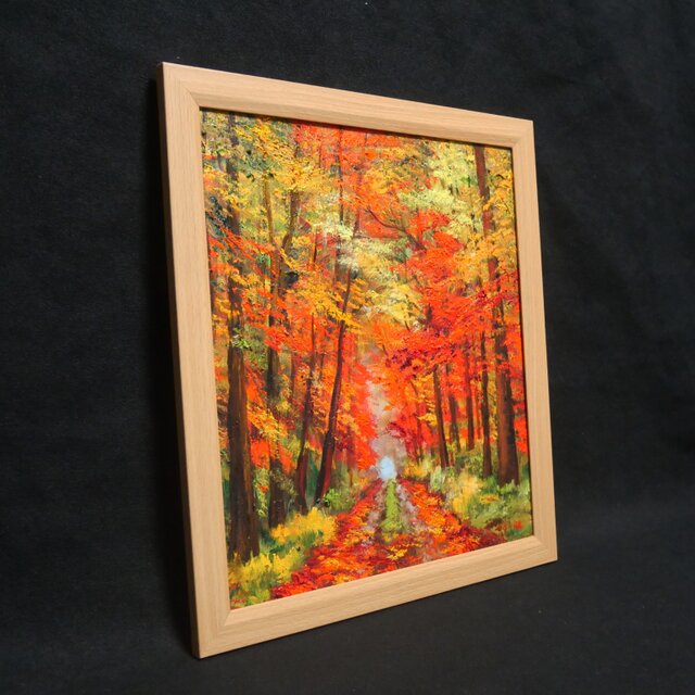 油絵【紅葉の回廊】 | iichi 日々の暮らしを心地よくするハンドメイド