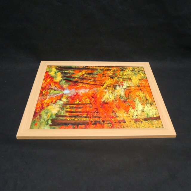 油絵【紅葉の回廊】 | iichi 日々の暮らしを心地よくするハンドメイド