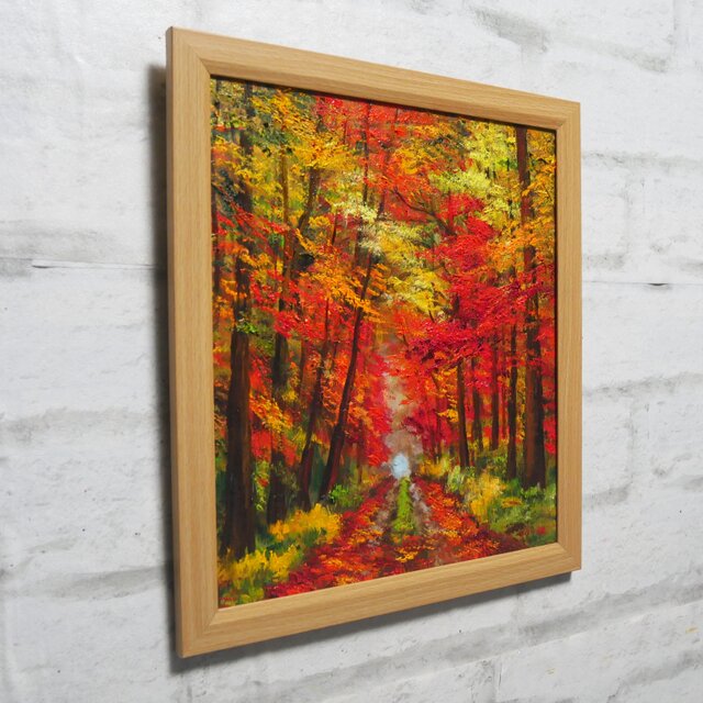 油絵【紅葉の回廊】 | iichi 日々の暮らしを心地よくするハンドメイド