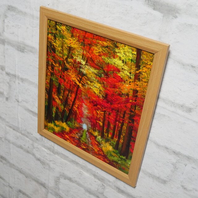 油絵【紅葉の回廊】 | iichi 日々の暮らしを心地よくするハンドメイド