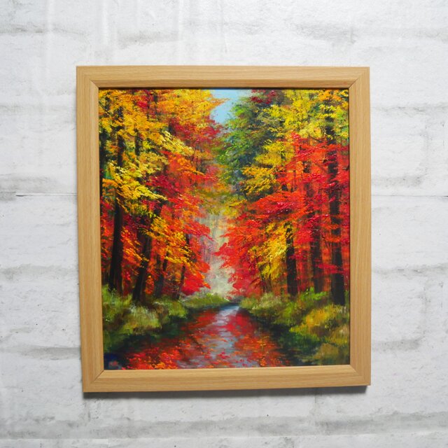 油絵【錦秋のシンフォニー】 | iichi 日々の暮らしを心地よくする