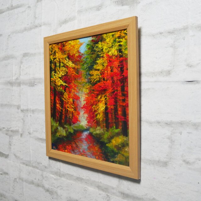 油絵【錦秋のシンフォニー】 | iichi 日々の暮らしを心地よくする
