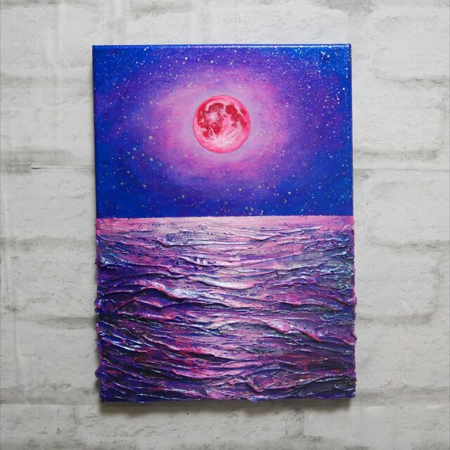 油絵 【ストロベリームーン】 | iichi 日々の暮らしを心地よくする