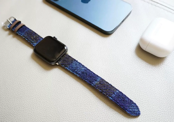 アップルウォッチバンド Apple Watch バンド オリジナルデザイン 英国製です 手縫い 本革 天然草木染め