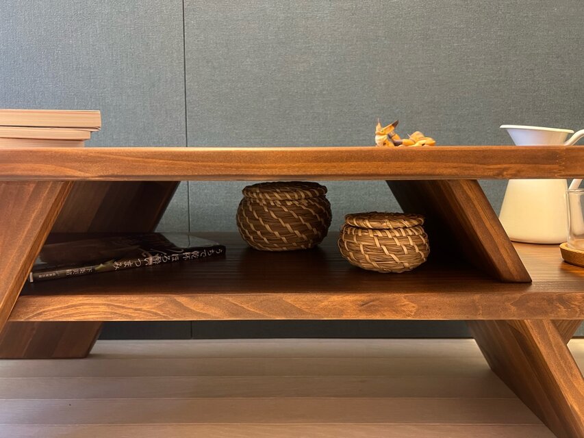 送料無料】 ローテーブル 長方形 アングル脚 110cm 45cm 35cm 収納付き