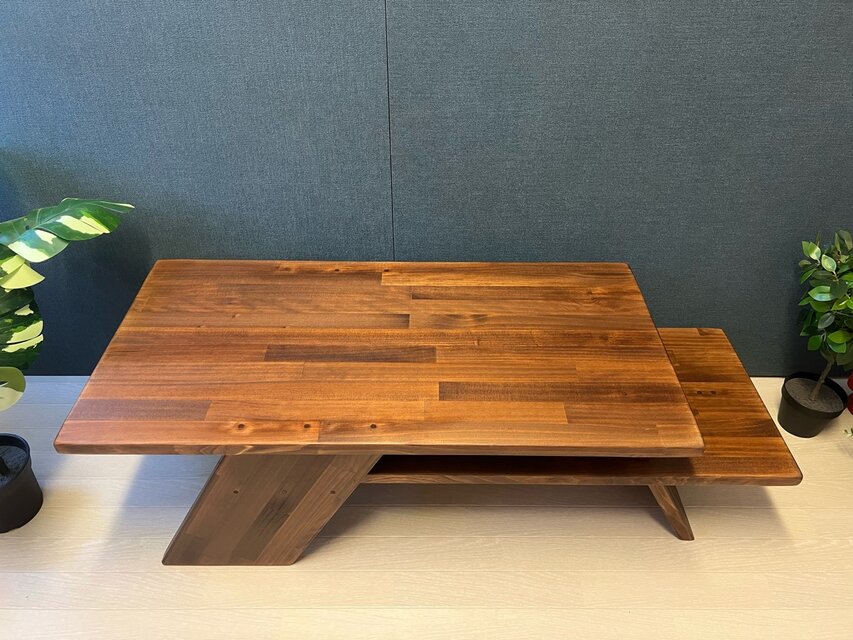 送料無料】 ローテーブル 長方形 アングル脚 110cm 45cm 35cm 収納付き  