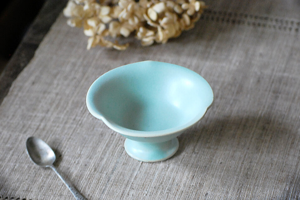 デザート皿　ペールグリーン