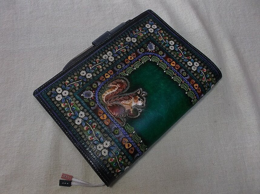 ほぼ日手帳カズン対応 A5サイズ手帳カバー レザー刻印＆拭き染め