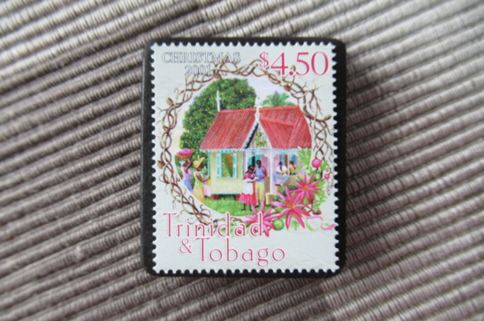 ドバコ共和国　クリスマス切手ブローチ10646