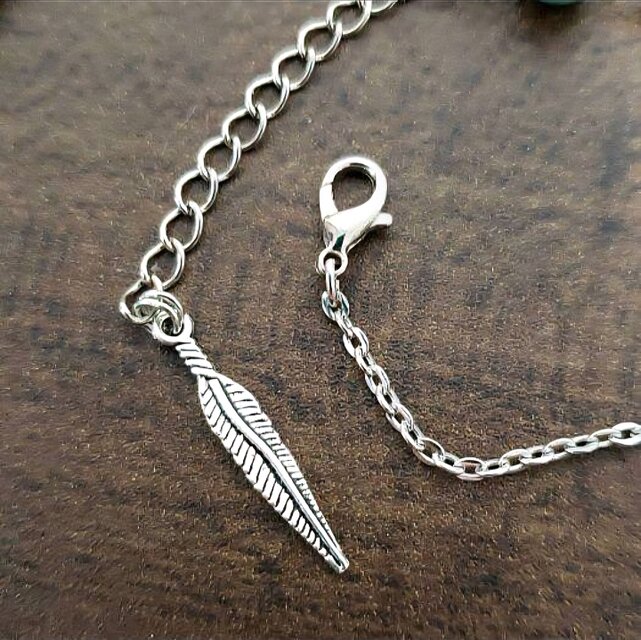 シェル入りターコイズ‪✯‬ブルー シルバーアクセデザイン
