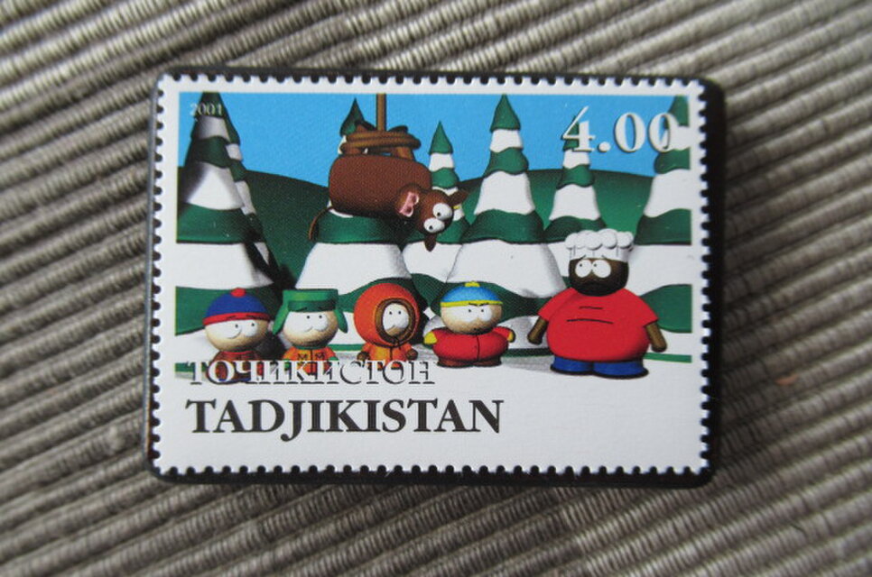 タジキスタン　クリスマス切手ブローチ10659
