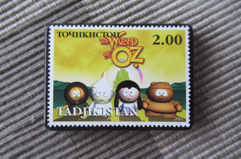 タジキスタン　クリスマス切手ブローチ10661