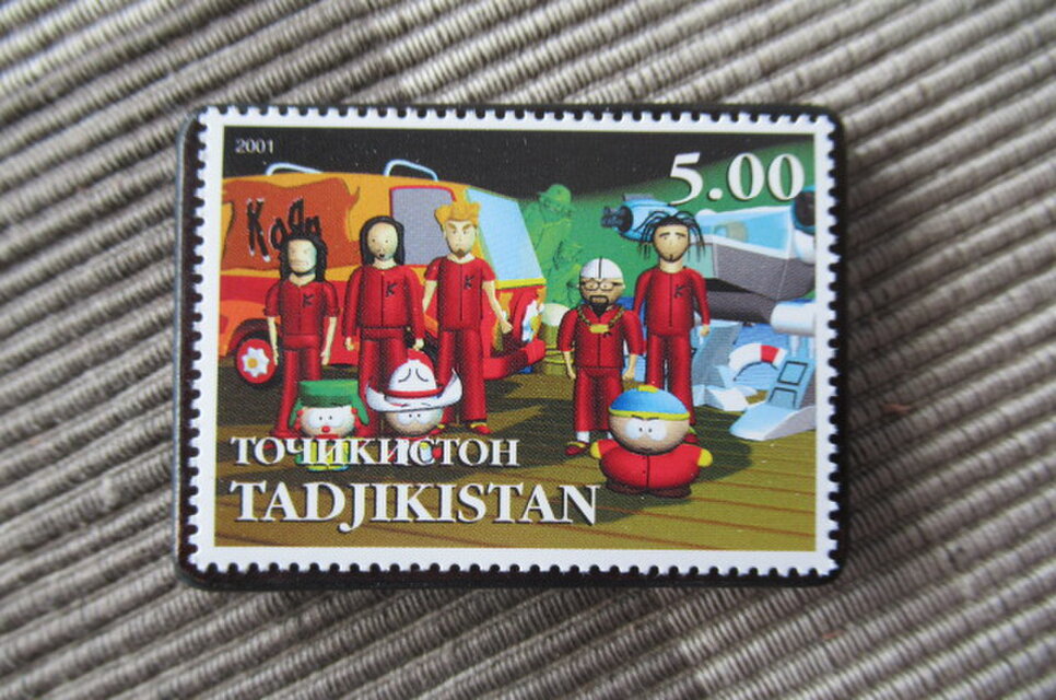 タジキスタン　クリスマス切手ブローチ10662