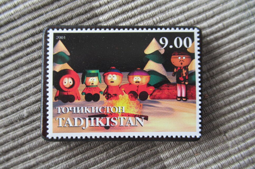 タジキスタン　クリスマス切手ブローチ10666