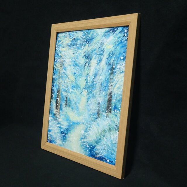 油絵 【朝一の冬の光景 】 | iichi 日々の暮らしを心地よくする
