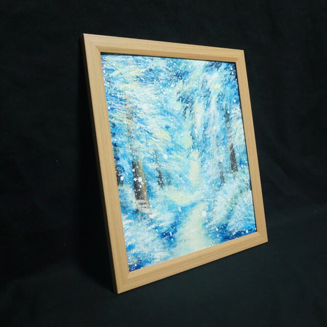 油絵 【朝一の冬の光景 】 | iichi 日々の暮らしを心地よくする