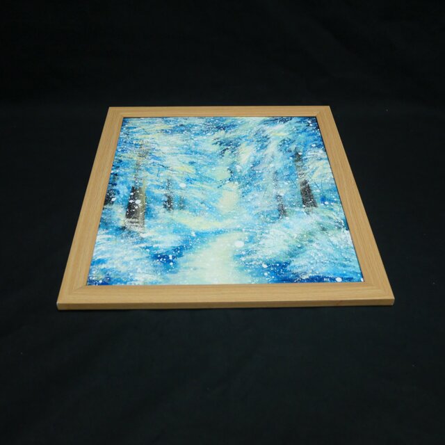 油絵 【朝一の冬の光景 】 | iichi 日々の暮らしを心地よくする