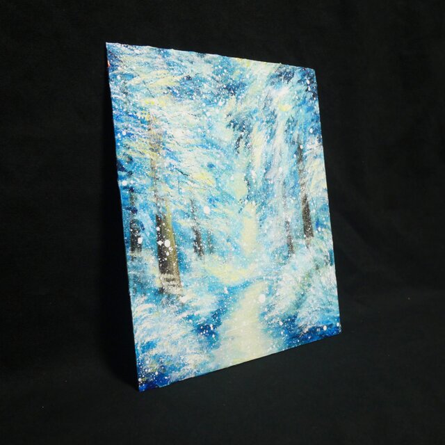 油絵 【朝一の冬の光景 】 | iichi 日々の暮らしを心地よくする