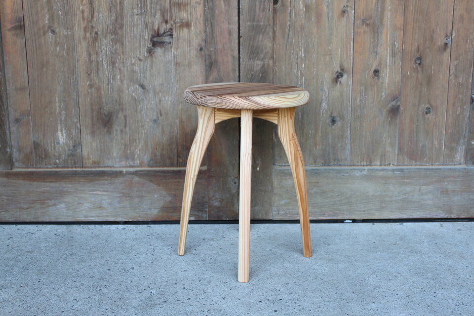 スツールR・国産スギ材