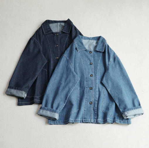 【受注製作】 ダブルガーゼ シャツ スタンドカラー チェック オーバーサイズのコピー