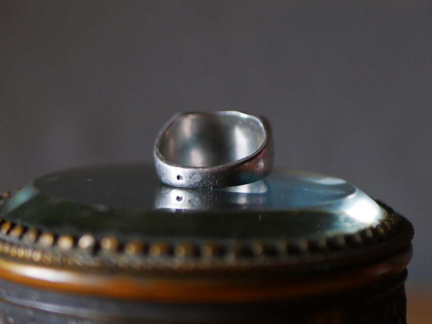 純銀 シグネットリング Chevalier アンティークリング シルバーリング