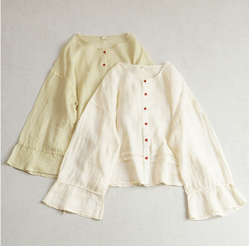 【受注製作】ダブルガーゼ シャツ スタンドカラー チェック オーバーサイズのコピーのコピー