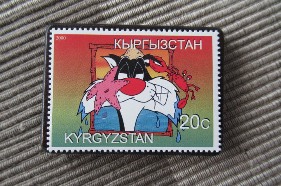 タジキスタン　クリスマス切手ブローチ10669