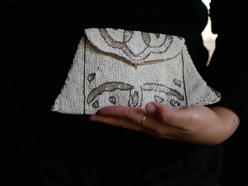 ビーズバッグ　アンティークバッグ　イヴニングバッグ　フランスアンティーク　アンティークファッション